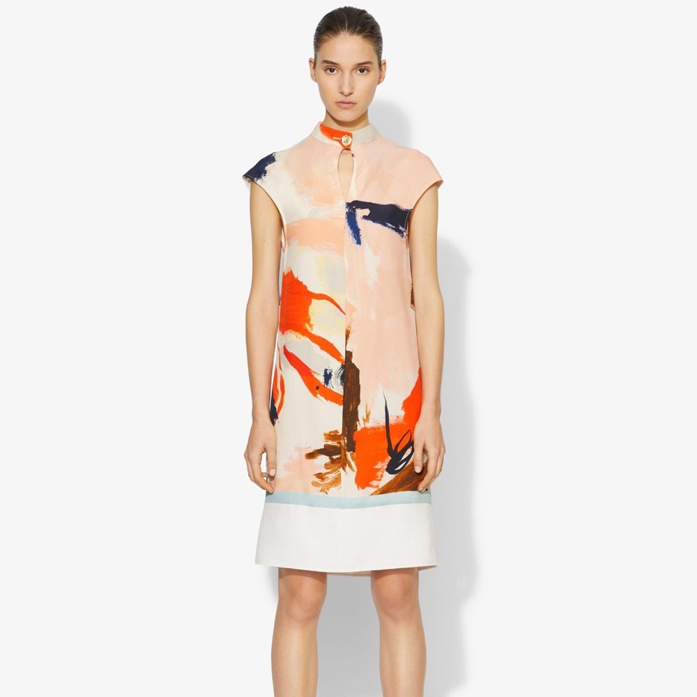 NWT $1990 Proenza Schouler Marocaine Keyhole Dress in pink